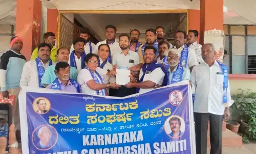 ಬೀದರ್ | ಆರೆಸ್ಸೆಸ್‌ ವಿರುದ್ಧ ದಲಿತ ಸಂಘರ್ಷ ಸಮಿತಿಯಿಂದ ಪ್ರತಿಭಟನೆ