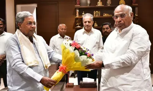 CM Siddaramaiah meets Congress National President Mallikarjun Kharge, in Bengaluru