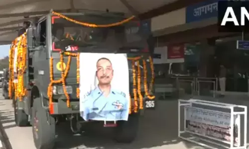 ತೇಜಸ್ ಯುದ್ಧ ವಿಮಾನ ಪತನ: ತವರಿಗೆ ತಲುಪಿದ ಪೈಲಟ್ ನಮಾಂಶ್ ಅವರ ಪಾರ್ಥಿವ ಶರೀರ