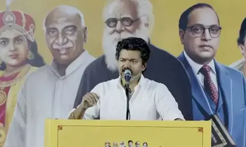 ಟಿವಿಕೆ ಸಿದ್ಧಾಂತವನ್ನು ಪ್ರಶ್ನಿಸಲು ಡಿಎಂಕೆಗೆ ಯಾವುದೇ ನೈತಿಕತೆಯಿಲ್ಲ: ವಿಜಯ್