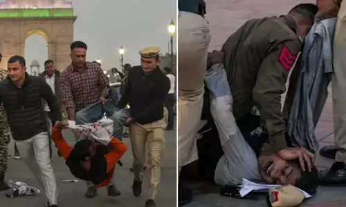 ದಿಲ್ಲಿಯಲ್ಲಿ ವಾಯು ಮಾಲಿನ್ಯ ವಿರೋಧಿಸಿ ಪ್ರತಿಭಟನೆ: ಪೊಲೀಸರ ಮೇಲೆ ಪೆಪ್ಪರ್ ಸ್ಪ್ರೇ ಆರೋಪ, 15 ಮಂದಿ ಬಂಧನ