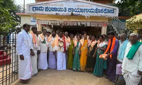 ಹೊಸಕೋಟೆ ಗ್ರಾಮ ಪಂಚಾಯತ್‌ ಅಧ್ಯಕ್ಷರಾಗಿ ಡಿ.ನಾಗಪ್ಪ ಅವಿರೋಧ ಆಯ್ಕೆ