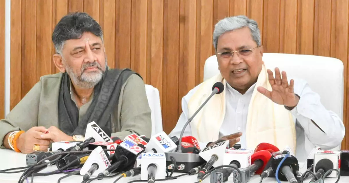 CM Siddaramaiah spoke at a press conference. CM Siddaramaiah spoke at a press conference.
