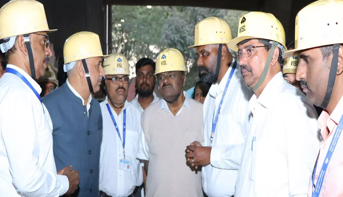 Shivamogga | ಭದ್ರಾವತಿ ಉಕ್ಕು ಕಾರ್ಖಾನೆಗೆ ಭೇಟಿ ನೀಡಿದ ಕೇಂದ್ರ ಸಚಿವ ಎಚ್.ಡಿ.ಕುಮಾರಸ್ವಾಮಿ