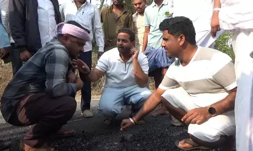 ಲೋಕೋಪಯೋಗಿ ಇಲಾಖೆಯ ರಸ್ತೆ ಕಾಮಗಾರಿ ಕಳಪೆ : ಎಚ್.ಜಿ.ವಿರುಪಾಕ್ಷ ಆರೋಪ