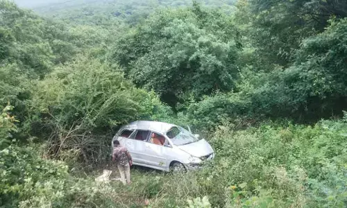 ತಮಿಳುನಾಡು | ದಿಂಬಂ ಘಾಟ್‌ನಲ್ಲಿ ಕಂದಕಕ್ಕೆ ಉರುಳಿದ ಕಾರು; ಅಪಾಯದಿಂದ ಪಾರಾದ ಪ್ರಯಾಣಿಕರು