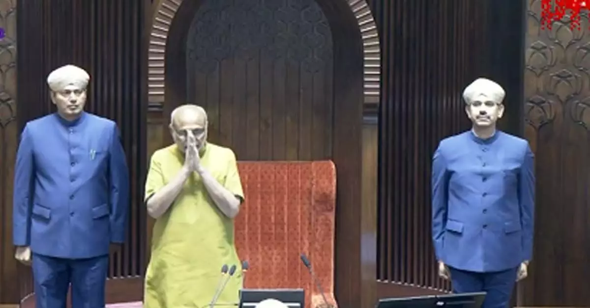 ಚಳಿಗಾಲದ ಅಧಿವೇಶನ| ರಾಜ್ಯಸಭೆಯ ಸ್ಪೀಕರ್ ಆಗಿ ಉಪರಾಷ್ಟ್ರಪತಿ ಸಿಪಿ ರಾಧಾಕೃಷ್ಣನ್ ಅಧಿಕಾರ ಸ್ವೀಕಾರ