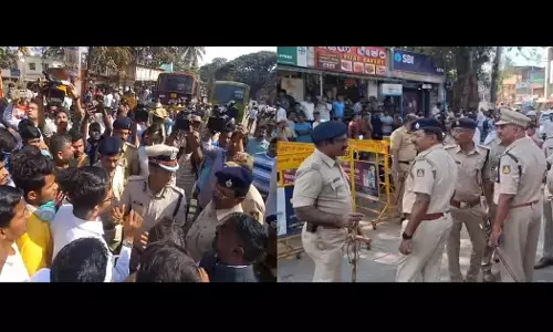 Dharwad | ಸರಕಾರಿ ಹುದ್ದೆ ನೇಮಕಾತಿಗೆ ಆಗ್ರಹಿಸಿ ಪ್ರತಿಭಟನೆ; ಹಲವರು ಪೊಲೀಸ್‌ ವಶಕ್ಕೆ