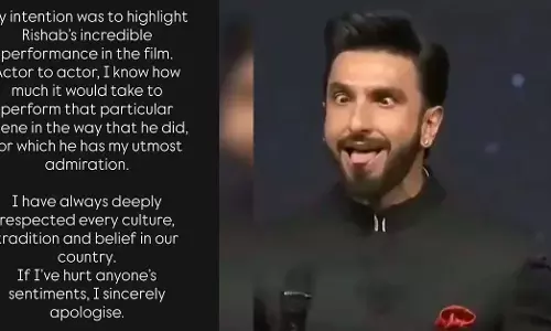 ದೈವಕ್ಕೆ ಅವಮಾನ ಆರೋಪ: ವಿವಾದದ ಬೆನ್ನಲ್ಲೆ ಕ್ಷಮೆಯಾಚಿಸಿದ ಬಾಲಿವುಡ್ ನಟ ರಣವೀರ್ ಸಿಂಗ್