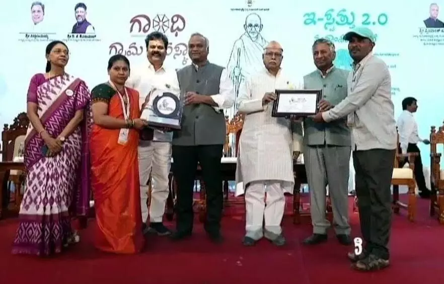 ಬಳ್ಳಾರಿ| ಹಂಪಾದೇವನಹಳ್ಳಿ ಗ್ರಾಮ ಪಂಚಾಯಿತಿಗೆ ಗಾಂಧಿ ಗ್ರಾಮ ಪುರಸ್ಕಾರ