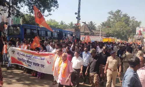 ಬೆಳಗಾವಿ | ಗೋಹತ್ಯೆ ನಿಷೇಧ ಕಾಯ್ದೆ ತಿದ್ದುಪಡಿ ವಿರೋಧಿಸಿ ವಿಎಚ್ ಪಿ, ಬಜರಂಗದಳ ಪ್ರತಿಭಟನೆ