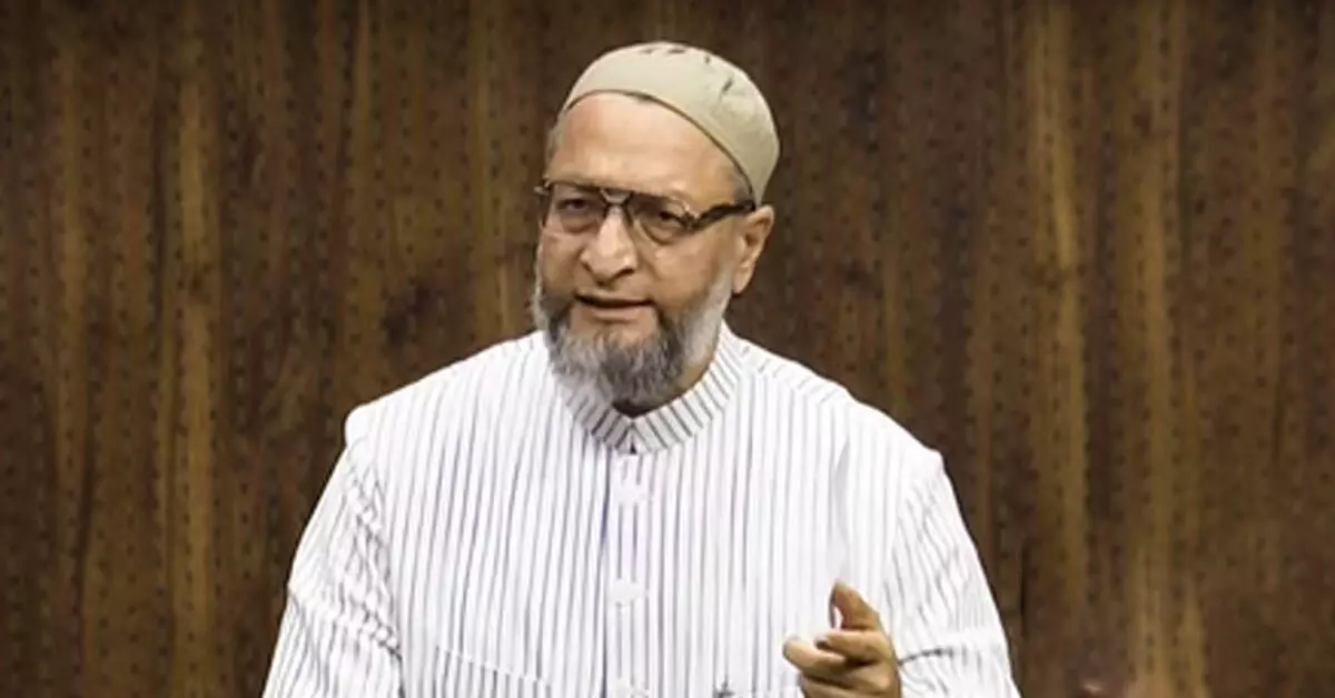 AIMIM MP Asaduddin Owaisi speaking AIMIM MP Asaduddin Owaisi speaking