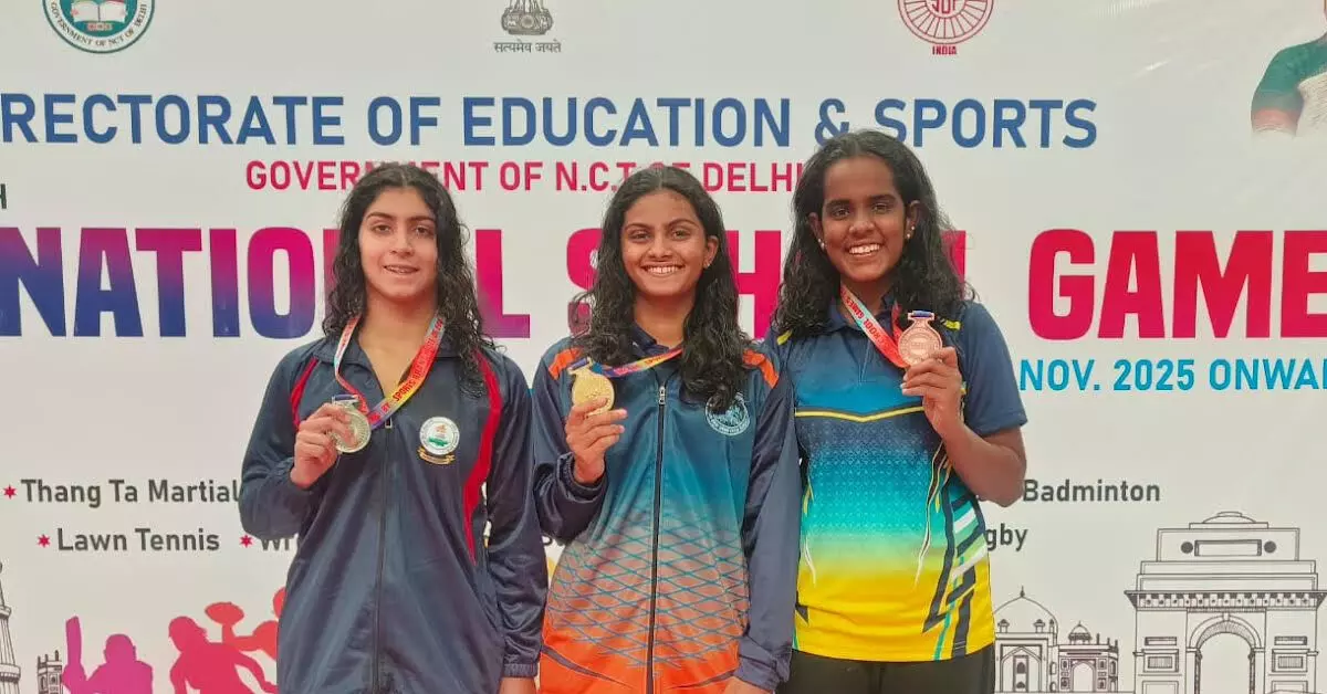 ಮಂಗಳೂರು | ರಾಷ್ಟ್ರಮಟ್ಟದ ಸ್ಕೂಲ್ ಗೇಮ್ಸ್ ಈಜು ಸ್ಪರ್ಧೆ : ಧೃತಿ ಫೆರ್ನಾಂಡಿಸ್ ಚಿನ್ನದ ಪದಕ ಮಂಗಳೂರು | ರಾಷ್ಟ್ರಮಟ್ಟದ ಸ್ಕೂಲ್ ಗೇಮ್ಸ್ ಈಜು ಸ್ಪರ್ಧೆ : ಧೃತಿ ಫೆರ್ನಾಂಡಿಸ್ ಚಿನ್ನದ ಪದಕ