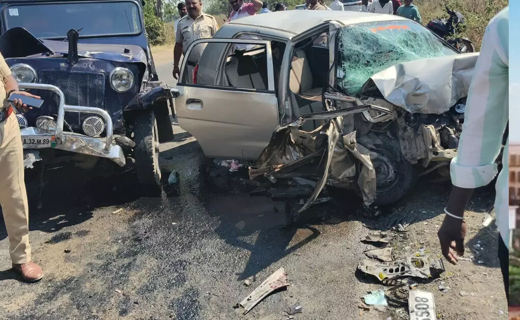 ಕಲಬುರಗಿ| ಕಾರು- ಜೀಪ್ ಮಧ್ಯೆ ಭೀಕರ ಅಪಘಾತ; ಓರ್ವ ಮೃತ್ಯು, 6 ಜನರಿಗೆ ಗಾಯ ಕಲಬುರಗಿ| ಕಾರು- ಜೀಪ್ ಮಧ್ಯೆ ಭೀಕರ ಅಪಘಾತ; ಓರ್ವ ಮೃತ್ಯು, 6 ಜನರಿಗೆ ಗಾಯ