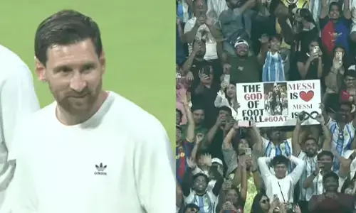 ಮುಂಬೈಗೆ ಆಗಮಿಸಿದ ಲಿಯೊನೆಲ್ ಮೆಸ್ಸಿಗೆ ಭವ್ಯ ಸ್ವಾಗತ