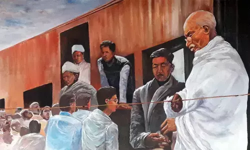 ರಾಯಚೂರು ರೈಲು ನಿಲ್ದಾಣದಲ್ಲಿ ಕಂಡರು ಗಾಂಧೀಜಿ!