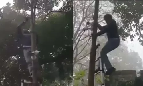 Haridwar | ವಿದ್ಯುತ್ ಕಡಿತಕ್ಕೆ ಆಕ್ರೋಶ; ಕಂಬ ಏರಿ ಅಧಿಕಾರಿಗಳ ಮನೆಗಳಿಗೆ ವಿದ್ಯುತ್ ಸಂಪರ್ಕ ಕಡಿತಗೊಳಿಸಿದ ಕಾಂಗ್ರೆಸ್ ಶಾಸಕ