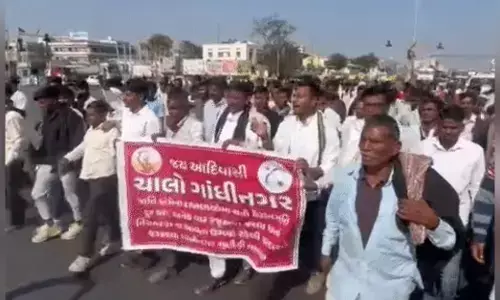 ಗುಜರಾತ್| ಜಾತಿ ತಾರತಮ್ಯ, ನಿರೋದ್ಯೋಗದ ಕುರಿತು ಬುಡಕಟ್ಟು ಯುವಕರಿಂದ 131 ಕಿ.ಮೀ. ಪಾದಯಾತ್ರೆ