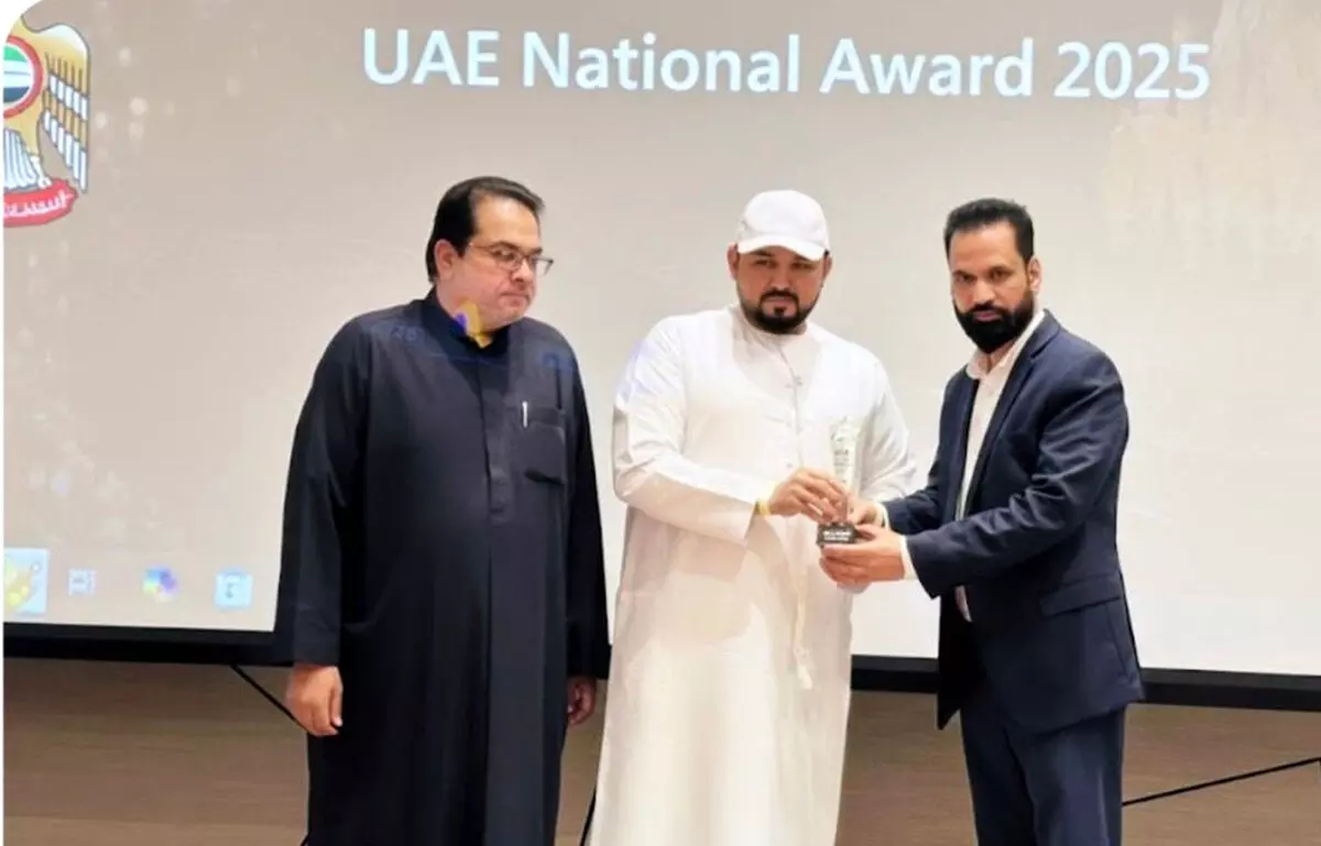 ಡಾ.ಎಂ.ಕೆ.ಅಬ್ದುಲ್ ಆರಿಸ್ ರಿಗೆ ಯುಎಇ ರಾಷ್ಟ್ರೀಯ ಪ್ರಶಸ್ತಿ – 2025