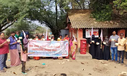 ಲಿಂಗಸುಗೂರು | ಮರ್ಯಾದೆ ಹತ್ಯೆ ನಿಷೇಧ ಕಾಯ್ದೆ ಜಾರಿಗಾಗಿ ಆಗ್ರಹಿಸಿ ಪತ್ರ ಚಳವಳಿ