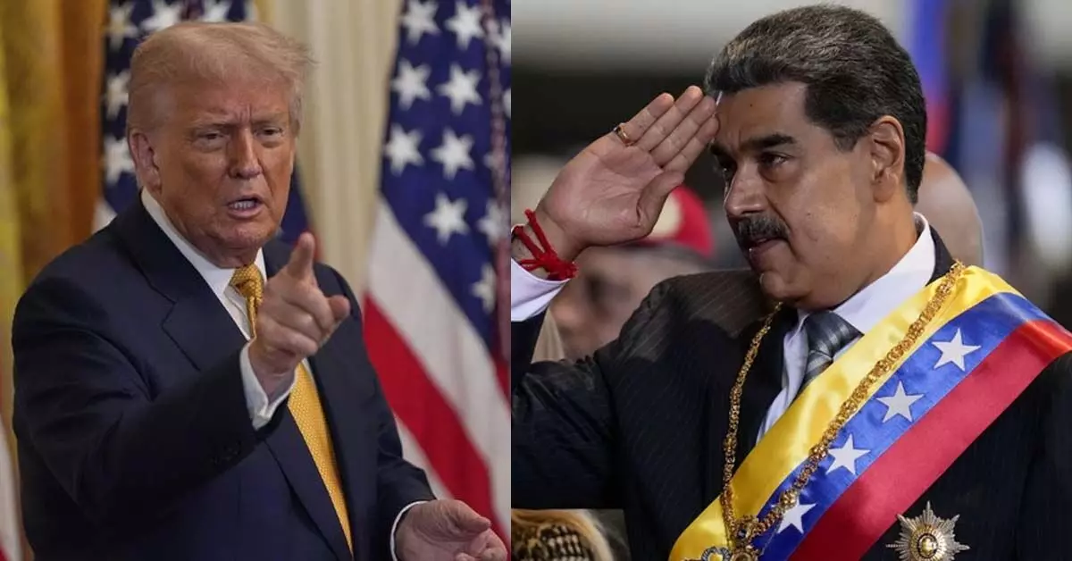 ವೆನೆಝುವೆಲಾದ ಮೇಲೆ ಅಮೆರಿಕದಿಂದ ದಾಳಿ; ಅಧ್ಯಕ್ಷ ಮಡುರೊ ಸೆರೆ: ಟ್ರಂಪ್ ಹೇಳಿಕೆ ವೆನೆಝುವೆಲಾದ ಮೇಲೆ ಅಮೆರಿಕದಿಂದ ದಾಳಿ; ಅಧ್ಯಕ್ಷ ಮಡುರೊ ಸೆರೆ: ಟ್ರಂಪ್ ಹೇಳಿಕೆ