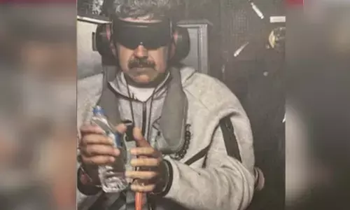 ಅಮೆರಿಕ ಯುದ್ಧನೌಕೆಯಲ್ಲಿ ವೆನೆಝುವೆಲಾದ ಅಧ್ಯಕ್ಷ ನಿಕೋಲಸ್ ಮಡುರೊ: ಮೊದಲ ಚಿತ್ರ ಬಿಡುಗಡೆ ಮಾಡಿದ ಟ್ರಂಪ್