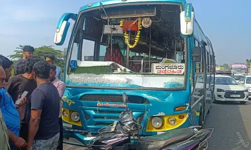 ಬಸ್ ಢಿಕ್ಕಿ: ಸ್ಕೂಟರ್ ಸವಾರ ಮೃತ್ಯು