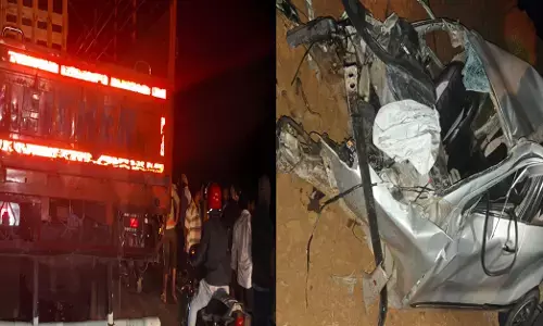 Chitradurga | ಕಾರು-ಕ್ಯಾಂಟರ್ ಲಾರಿ ನಡುವೆ ಢಿಕ್ಕಿ; ನಾಲ್ವರು ಮೃತ್ಯು