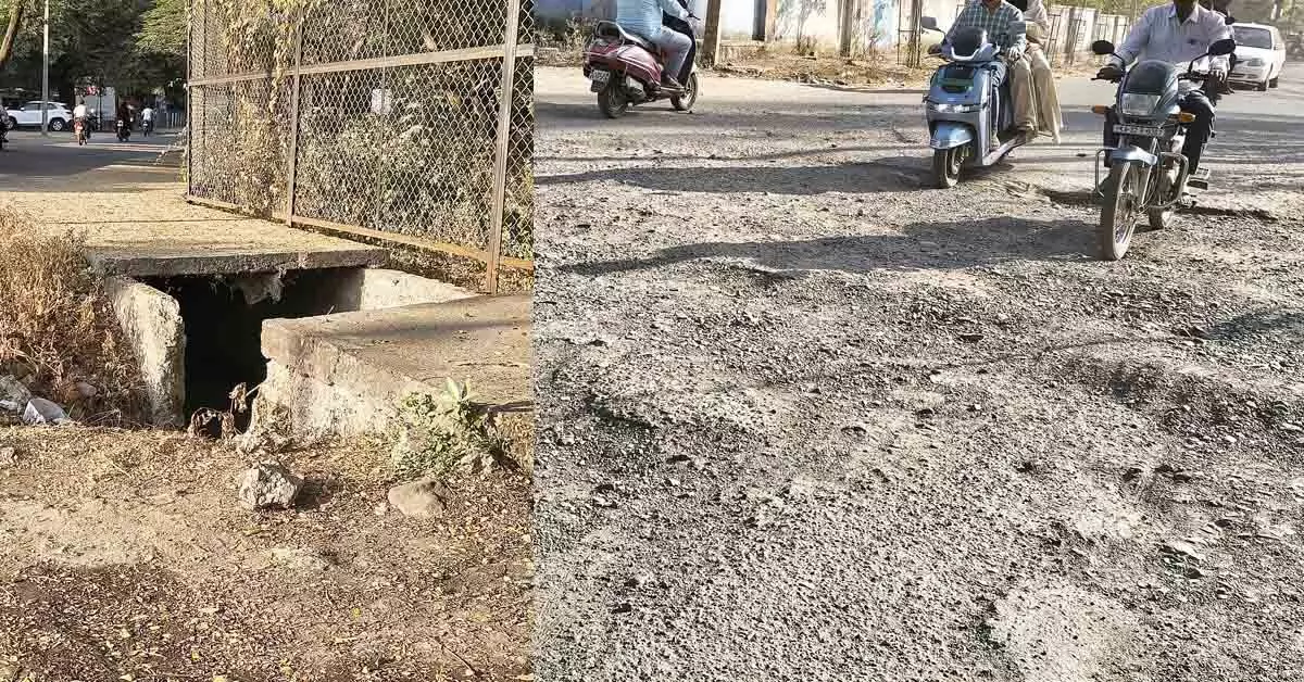 ಕಲಬುರಗಿ ನಗರದಲ್ಲಿ ಗುಂಡಿಗಳದ್ದೇ ದರ್ಬಾರ್! ಕಲಬುರಗಿ ನಗರದಲ್ಲಿ ಗುಂಡಿಗಳದ್ದೇ ದರ್ಬಾರ್!