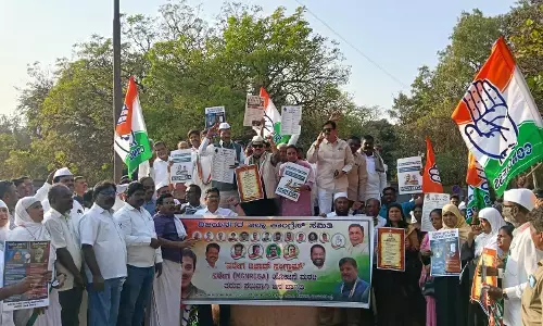 ನರೇಗಾ ಹೆಸರು ಬದಲಾವಣೆ ವಿರೋಧಿಸಿ ಕಾಂಗ್ರೆಸ್‌ನಿಂದ ಬೃಹತ್ ಪ್ರತಿಭಟನೆ