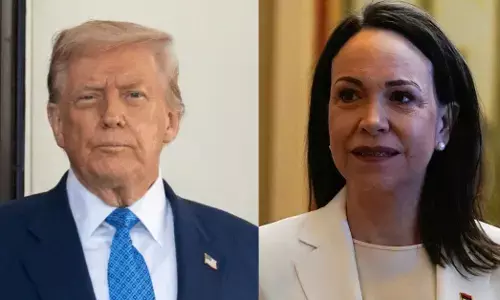 ಟ್ರಂಪ್ ಗೆ ನೊಬೆಲ್ ಶಾಂತಿ ಪ್ರಶಸ್ತಿ ಪದಕ ಸಮರ್ಪಿಸಿದ ಮಚಾಡೊ