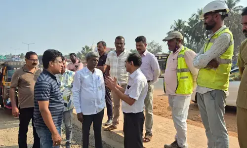ರಾಷ್ಟ್ರೀಯ ಹೆದ್ದಾರಿ ಕಾಮಗಾರಿ: ಸಂಸದರಿಂದ ಪರಿಶೀಲನೆ