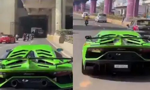 ಬೆಂಗಳೂರಿನಲ್ಲಿ ಅಜಾಗರೂಕತೆಯಿಂದ ಲ್ಯಾಂಬೋರ್ಗಿನಿ ಕಾರು ಚಾಲನೆ; ವಿಡಿಯೋ ಆಧರಿಸಿ ಸ್ವಯಂಪ್ರೇರಿತ ಎಫ್‍ಐಆರ್ ದಾಖಲು