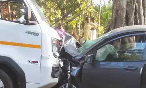 ಮೂಡುಬಿದಿರೆ | ಕಾರು–ಗೂಡ್ಸ್ ಟೆಂಪೋ ಮುಖಾಮುಖಿ ಢಿಕ್ಕಿ: ಮಗು ಸೇರಿ ಹಲವರಿಗೆ ಗಾಯ