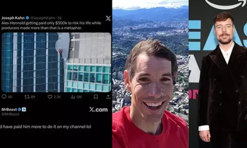 ʼTaipei 101ʼ ಕಟ್ಟಡ ಏರಿದ್ದಕ್ಕೆ ಅಲೆಕ್ಸ್ ಹೊನಾಲ್ಡ್ ಗೆ 5 ಲಕ್ಷ ಡಾಲರ್ ಸಂಭಾವನೆ; ಅದಕ್ಕಿಂತ ಹೆಚ್ಚು ಮೊತ್ತ ನೀಡುತ್ತಿದ್ದೆ ಎಂದ ಯೂಟ್ಯೂಬರ್ MrBeast