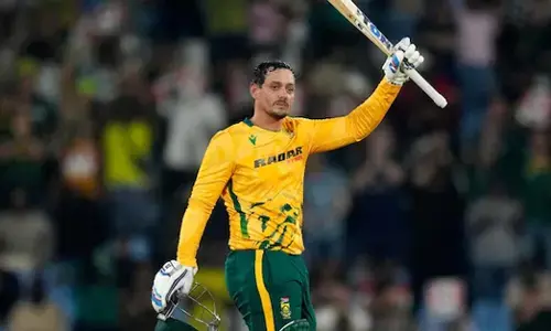 ವೆಸ್ಟ್‌ಇಂಡೀಸ್ ವಿರುದ್ಧ 43 ಎಸೆತಗಳಲ್ಲಿ ಟಿ-20 ಶತಕ| ಹಲವು ದಾಖಲೆಗಳನ್ನು ಮುರಿದ ಕ್ವಿಂಟನ್ ಡಿಕಾಕ್