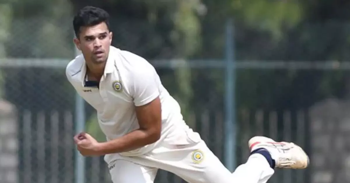 ಪ್ರಥಮ ದರ್ಜೆ ಕ್ರಿಕೆಟ್ನಲ್ಲಿ 50 ವಿಕೆಟ್ಗಳ ಮೈಲಿಗಲ್ಲು ತಲುಪಿದ ಅರ್ಜುನ್ ತೆಂಡೂಲ್ಕರ್ ಪ್ರಥಮ ದರ್ಜೆ ಕ್ರಿಕೆಟ್ನಲ್ಲಿ 50 ವಿಕೆಟ್ಗಳ ಮೈಲಿಗಲ್ಲು ತಲುಪಿದ ಅರ್ಜುನ್ ತೆಂಡೂಲ್ಕರ್