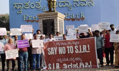 Bengaluru | ಎಸ್‍ಐಆರ್ ವಿರೋಧಿಸಿ ಫ್ರೀಡಂ ಪಾರ್ಕ್‍ನಲ್ಲಿ ಪ್ರತಿಭಟನೆ
