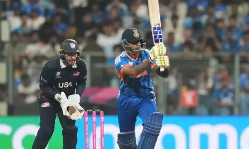 T20 ವಿಶ್ವಕಪ್ | ಬಿಗಿ ಬೌಲಿಂಗ್‌ ದಾಳಿ: ಭಾರತವನ್ನು 161 ರನ್‌ ಗೆ ಕಟ್ಟಿ ಹಾಕಿದ USA