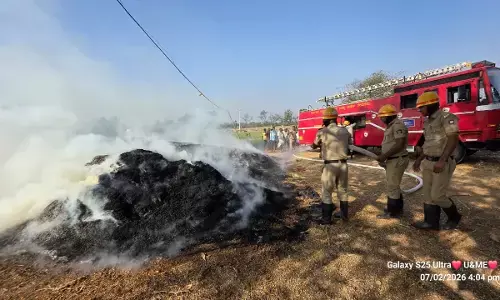 ಕೊಪ್ಪಳ| ಬಳಗೇರಿ ಗ್ರಾಮದಲ್ಲಿ ಕಡಲೆ ಬೆಳೆ ಆಕಸ್ಮಿಕವಾಗಿ ಬೆಂಕಿಗೆ ಆಹುತಿ