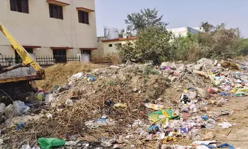 ಕಾಲೇಜು ಪಕ್ಕವೇ ಕಸದ ರಾಶಿ; ಸೊಳ್ಳೆ ಕಾಟ, ದುರ್ವಾಸನೆ