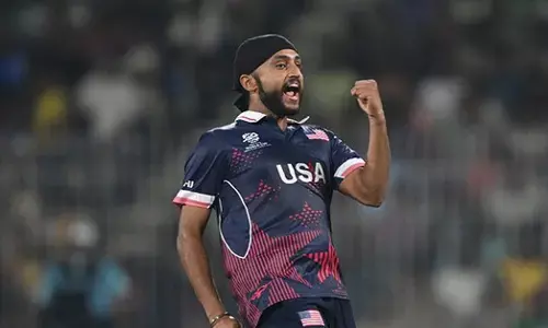 ಟಿ-20 ವಿಶ್ವಕಪ್‌| ಸಾಯಿತೇಜ್ ಅರ್ಧಶತಕ, ಹರ್ಮೀತ್‌ಗೆ ನಾಲ್ಕು ವಿಕೆಟ್: ನೆದರ್‌ಲ್ಯಾಂಡ್ಸ್ ವಿರುದ್ಧ ಅಮೆರಿಕಗೆ ಜಯಭೇರಿ