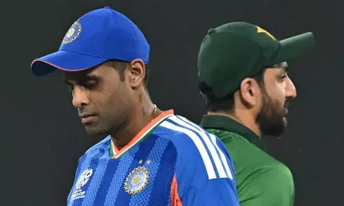 T20 ವಿಶ್ವಕಪ್ | ಭಾರತ - ಪಾಕ್ ಮುಖಾಮುಖಿ ವೇಳೆ ಮತ್ತೊಮ್ಮೆ ಹಸ್ತಲಾಘವ ಮಾಡದ ಸೂರ್ಯಕುಮಾರ್-ಸಲ್ಮಾನ್ ಅಲಿ