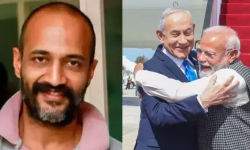 ಇಸ್ರೇಲ್ ಭೇಟಿಯ ವೇಳೆ ನೆತನ್ಯಾಹು ತಬ್ಬಿಕೊಂಡ ಮೋದಿ; ಗೋದ್ರಾ ಮೀಟ್ಸ್ ಗಾಝಾ ಎಂದ ನಟ ಕಿಶೋರ್ ಕುಮಾರ್