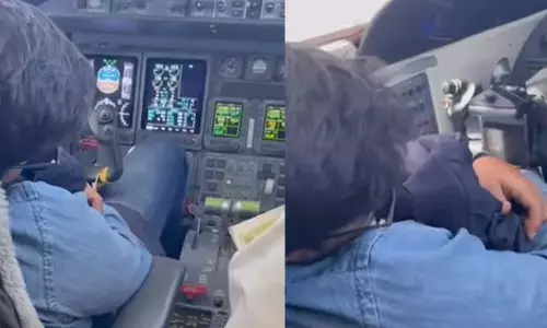 VSR ವೆಂಚರ್ಸ್ ಮಾಲಕ ಪೈಲಟ್ ಸೀಟಿನಲ್ಲಿ ನಿದ್ರಿಸುತ್ತಿರುವ ವೀಡಿಯೊ ಹಂಚಿಕೊಂಡ ಅಜಿತ್ ಪವಾರ್ ಪುತ್ರ