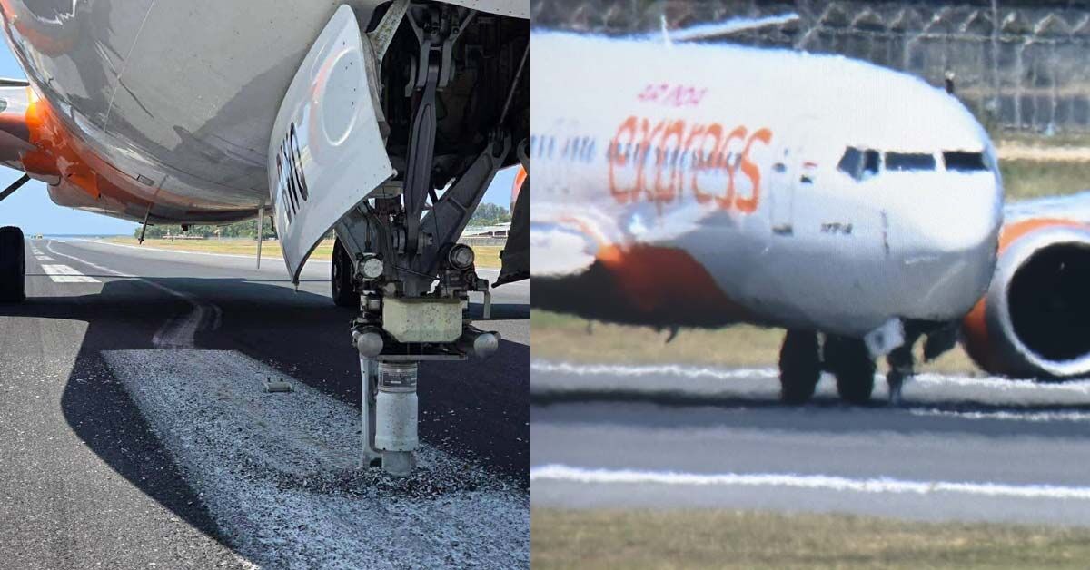 ಫುಕೆಟ್ ವಿಮಾನ ನಿಲ್ದಾಣದಲ್ಲಿ ‌ʼಹಾರ್ಡ್ ಲ್ಯಾಂಡಿಂಗ್ʼ ಮಾಡಿದ ಏರ್‌ ಇಂಡಿಯಾ  ಎಕ್ಸ್‌ಪ್ರೆಸ್;‌ ತಪ್ಪಿದ ಭಾರೀ ಅನಾಹುತ! | Air India Express jet stuck on Phuket  runway after losing nose wheel ...