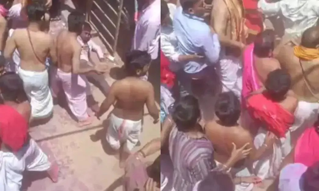ಕೊಲ್ಹಾಪುರದ ಜ್ಯೋತಿಬಾ ದೇವಾಲಯದ ಹೊರಗೆ ಅರ್ಚಕರು-ಭಕ್ತರ ನಡುವೆ ಘರ್ಷಣೆ