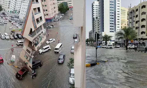 ಯುಎಇಯಲ್ಲಿ ಮುಂದುವರಿದ ಮಳೆಯ ಆರ್ಭಟ: ಜನರ ಪರದಾಟ; ನಾಳೆ ಭಾರೀ ಮಳೆಯ ಸಾಧ್ಯತೆ