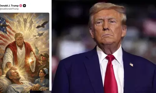 ಯೇಸುವಿನೊಂದಿಗೆ ಇರುವ ಚಿತ್ರವನ್ನು ಪೋಸ್ಟ್ ಮಾಡಿದ ಟ್ರಂಪ್