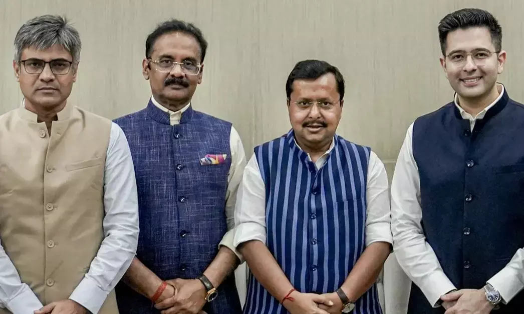 AAP ಸಂಸದರ ಪಕ್ಷಾಂತರದ ನಂತರ ರಾಜ್ಯಸಭೆಯಲ್ಲಿ ಎನ್‌ಡಿಎ ಬಲವರ್ಧನೆ; 3ನೇ ಎರಡರಷ್ಟು ಬಹುಮತಕ್ಕೆ ಕೇವಲ 17 ಸ್ಥಾನಗಳ ಕೊರತೆ